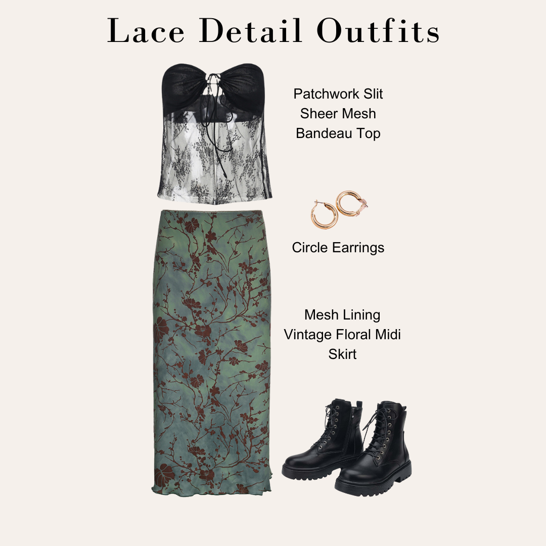 Lace Detail Outfits - AnotherChill