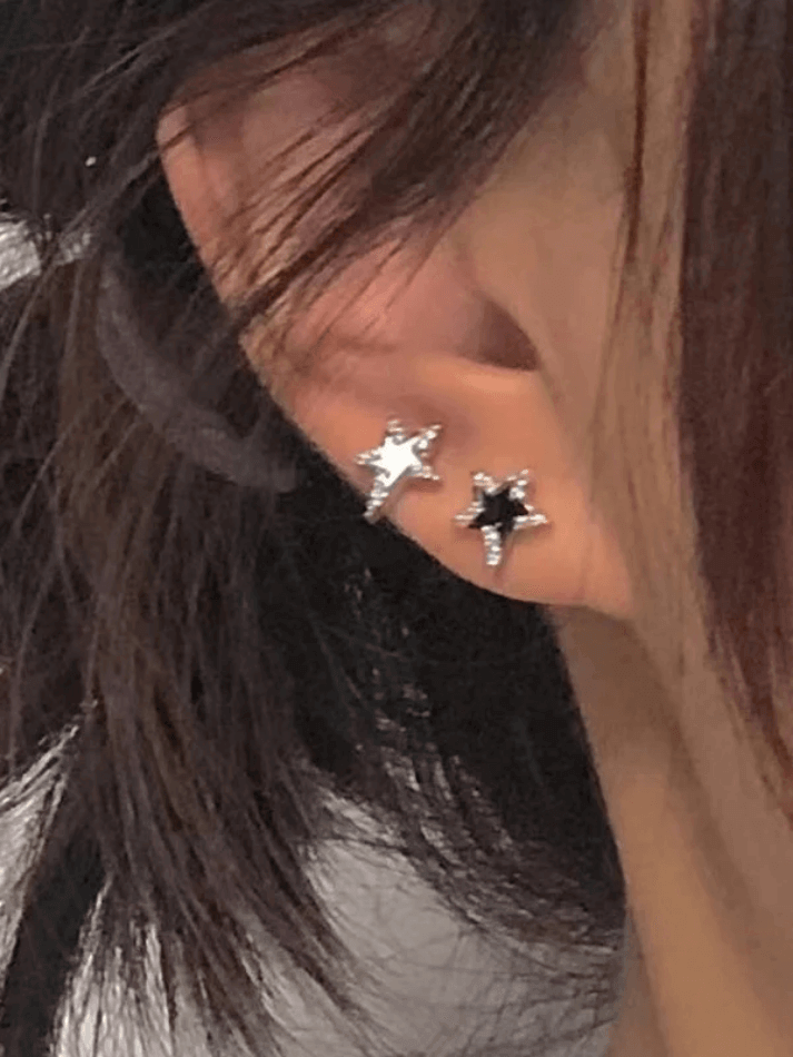 Irregular Rhinestone Star Pattern Earrings - AnotherChill